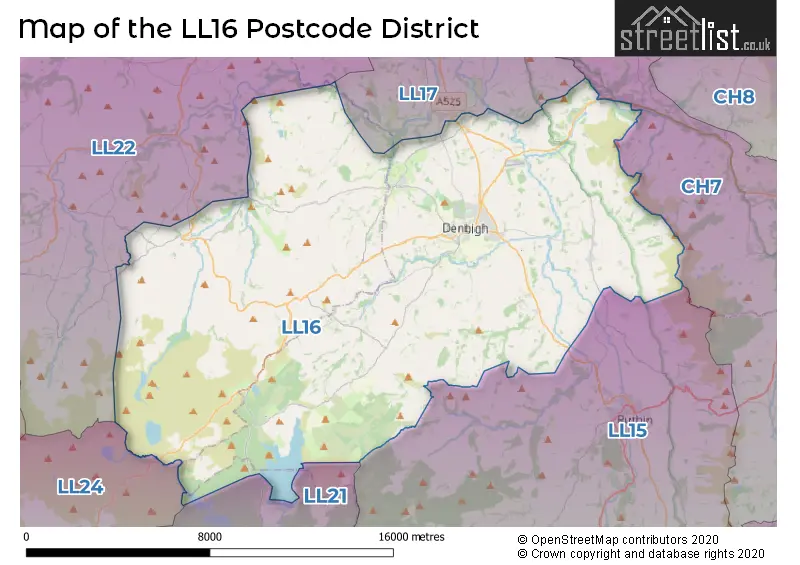 Map of the LL16 and surrounding districts
