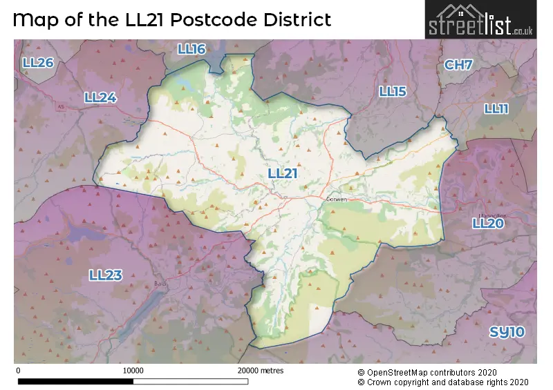 Map of the LL21 and surrounding districts