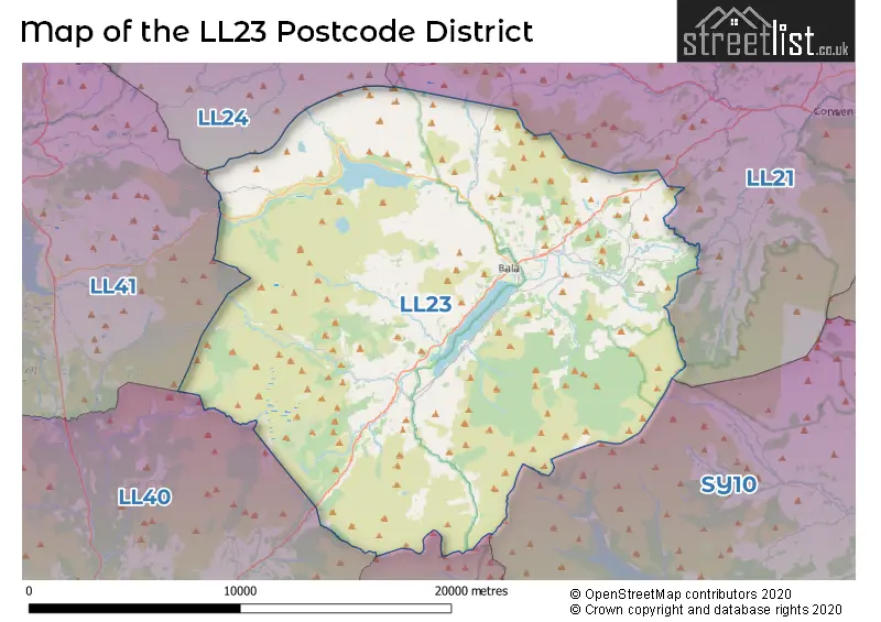 Map of the LL23 and surrounding districts