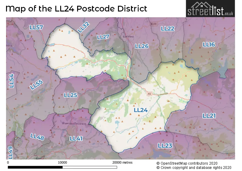 Map of the LL24 and surrounding districts