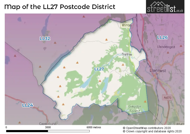 Map of the LL27 and surrounding districts