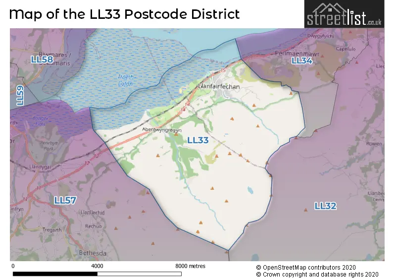 Map of the LL33 and surrounding districts