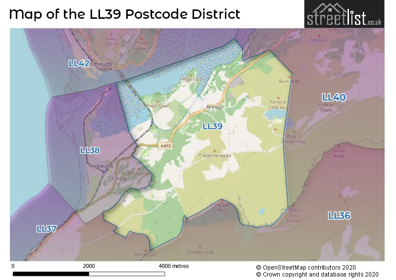 Map of the LL39 and surrounding districts