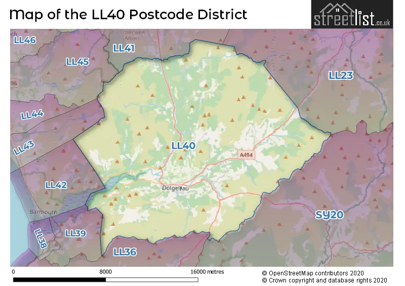 Map of the LL40 and surrounding districts