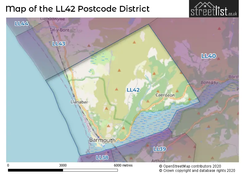Map of the LL42 and surrounding districts