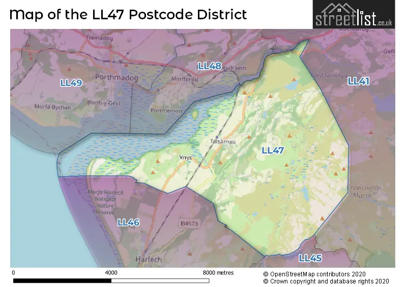 Map of the LL47 and surrounding districts