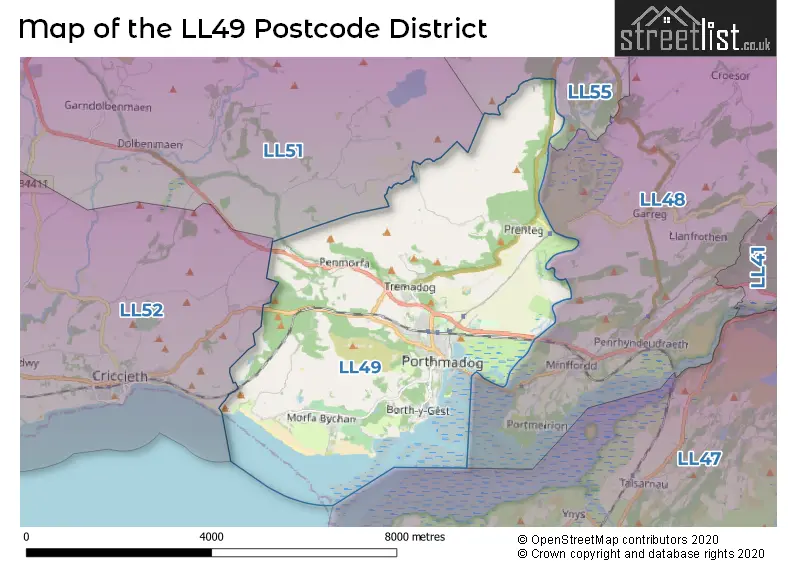 Map of the LL49 and surrounding districts