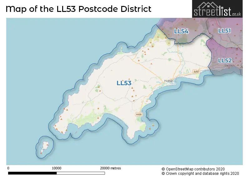 Map of the LL53 and surrounding districts