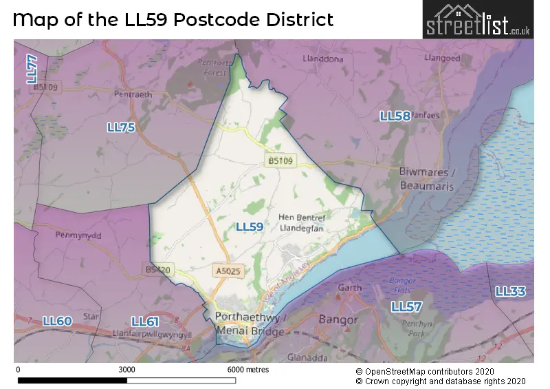 Map of the LL59 and surrounding districts