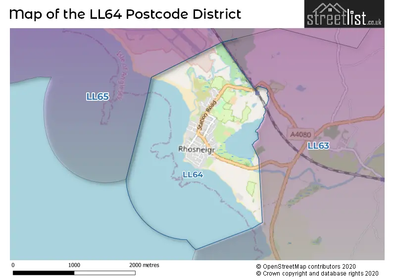 Map of the LL64 and surrounding districts