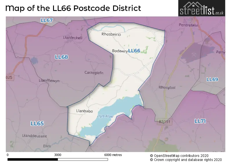 Map of the LL66 and surrounding districts