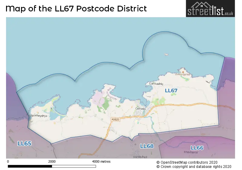 Map of the LL67 and surrounding districts