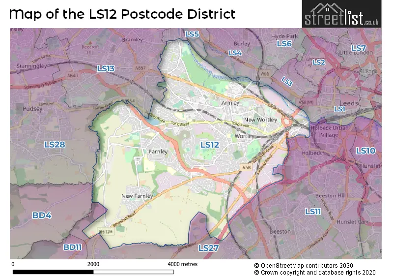 Map of the LS12 and surrounding districts