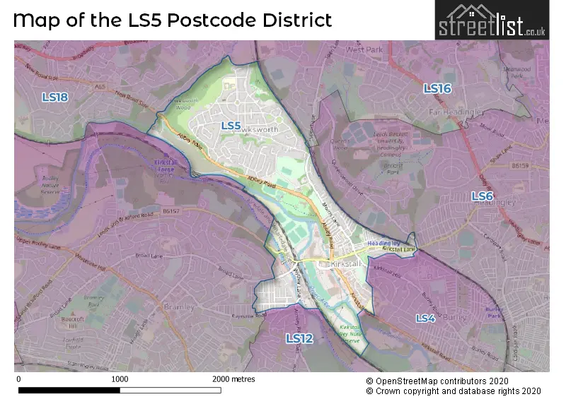 Map of the LS5 and surrounding districts