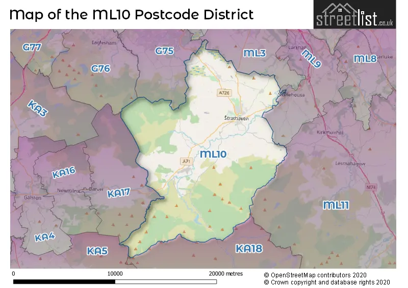 Map of the ML10 and surrounding districts