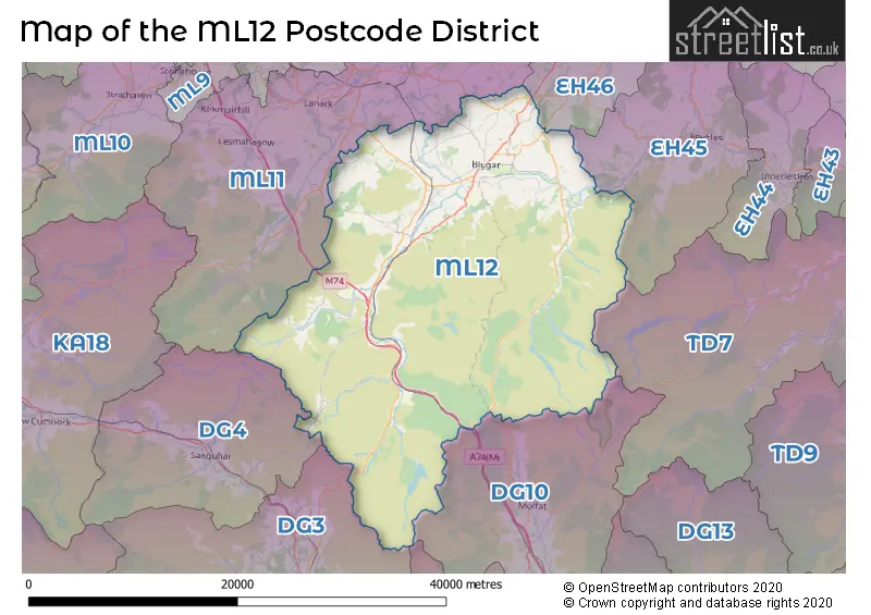Map of the ML12 and surrounding districts