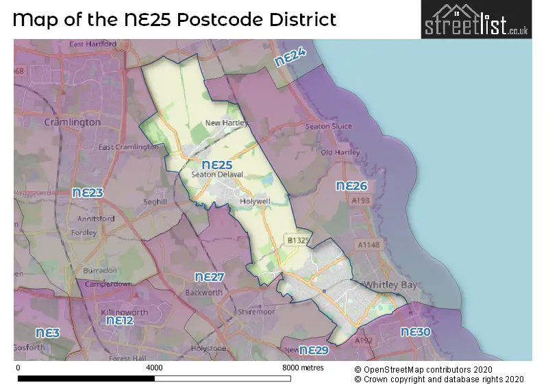 Map of the NE25 and surrounding districts
