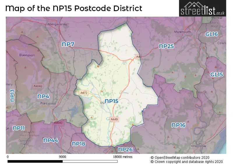 Map of the NP15 and surrounding districts