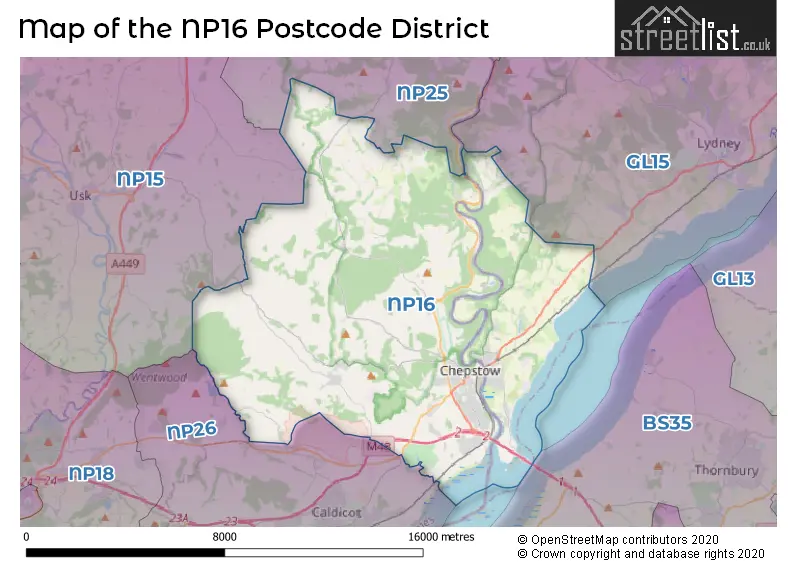 Map of the NP16 and surrounding districts