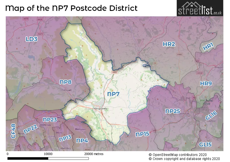 Map of the NP7 and surrounding districts