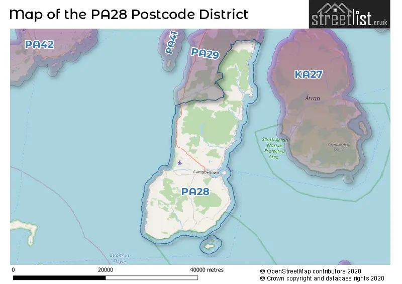 Map of the PA28 and surrounding districts