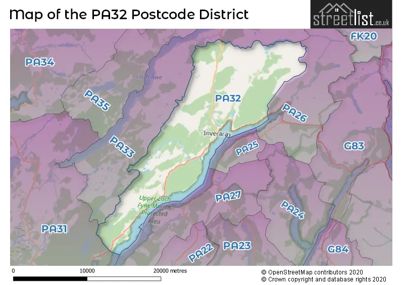 Map of the PA32 and surrounding districts