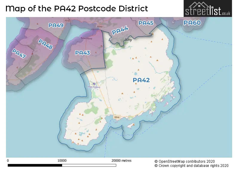 Map of the PA42 and surrounding districts