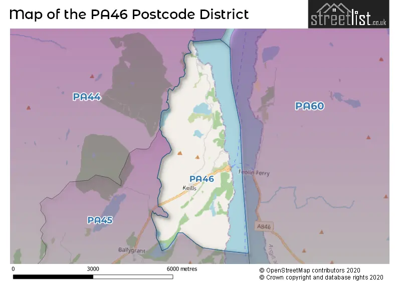 Map of the PA46 and surrounding districts