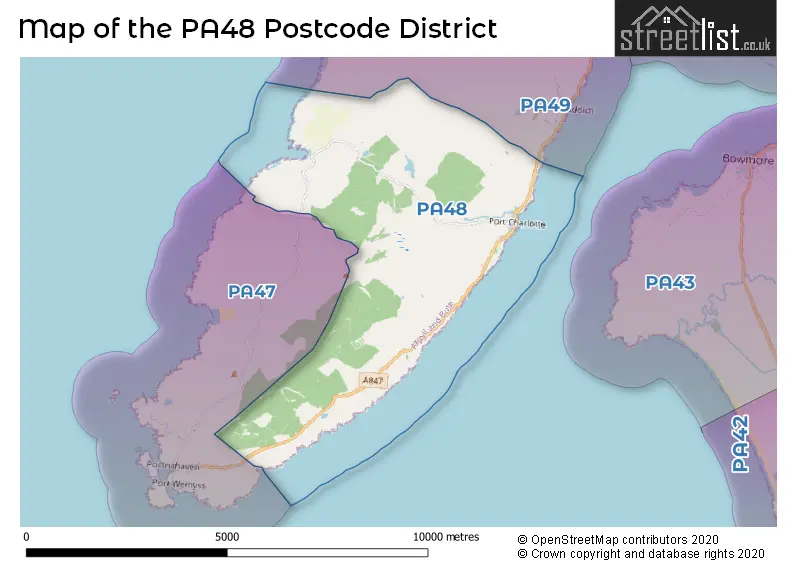 Map of the PA48 and surrounding districts