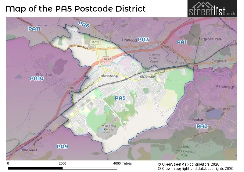 Map of the PA5 and surrounding districts