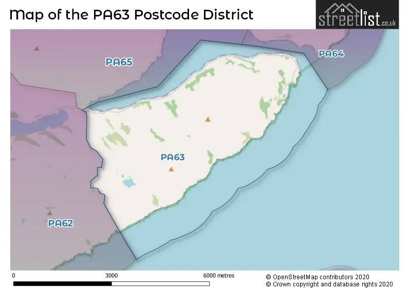 Map of the PA63 and surrounding districts