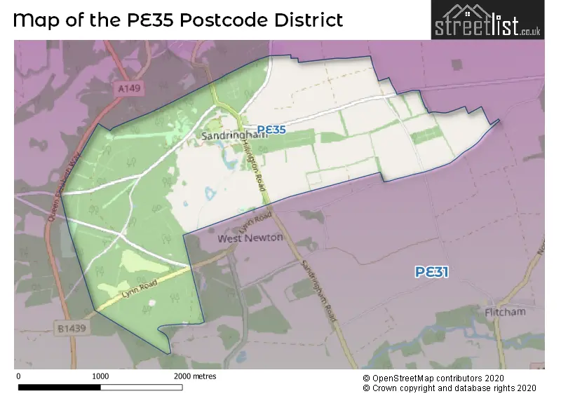 Map of the PE35 and surrounding districts