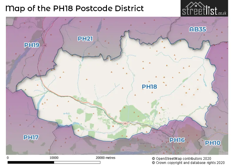 Map of the PH18 and surrounding districts
