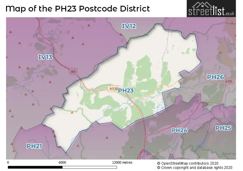 Map of the PH23 and surrounding districts