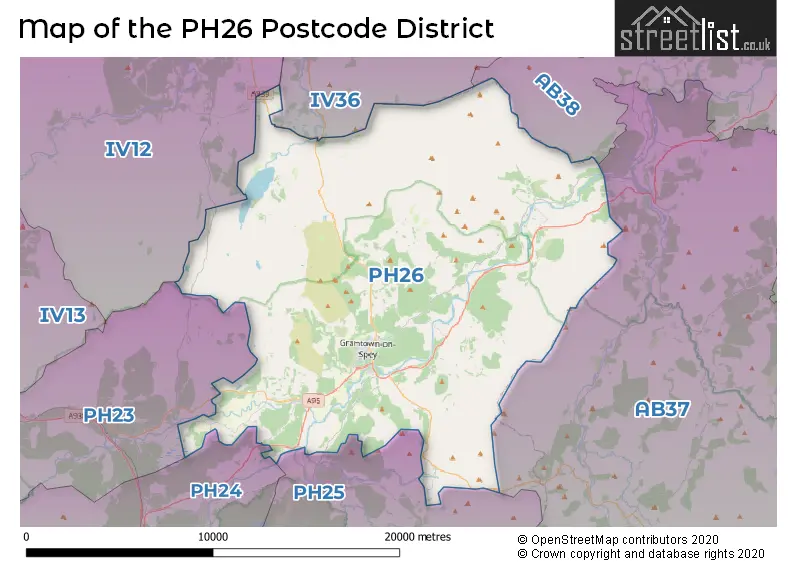 Map of the PH26 and surrounding districts