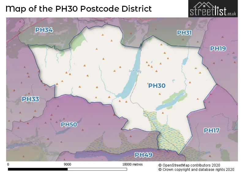 Map of the PH30 and surrounding districts