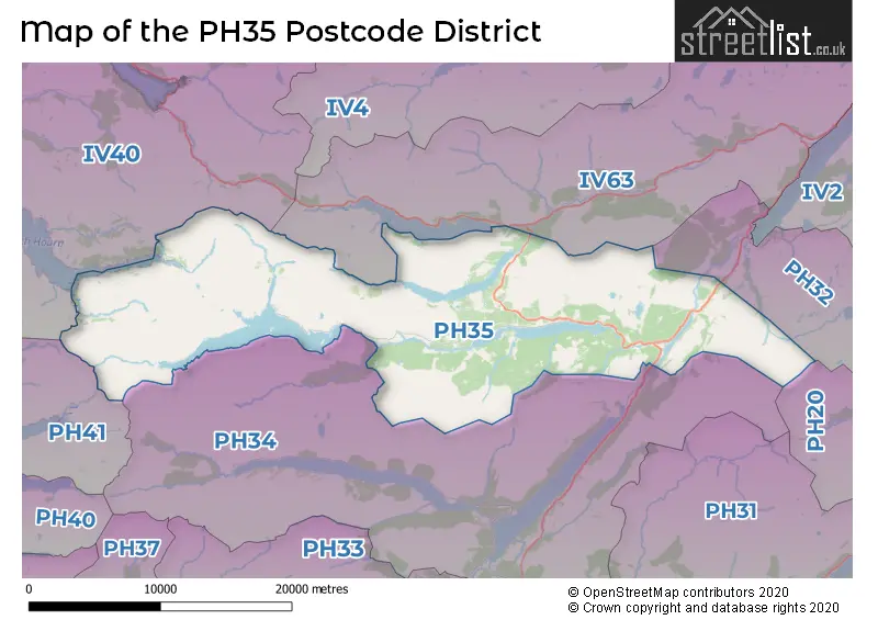 Map of the PH35 and surrounding districts