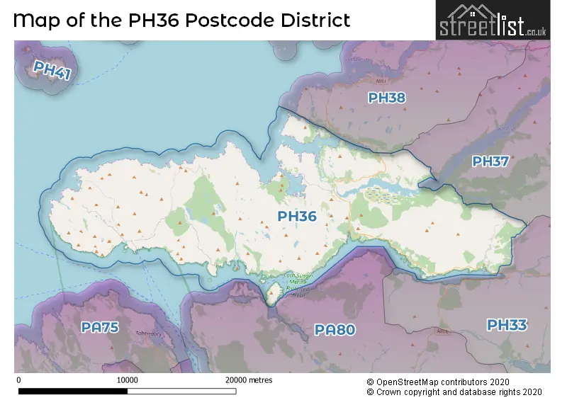 Map of the PH36 and surrounding districts