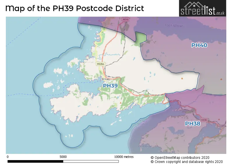 Map of the PH39 and surrounding districts