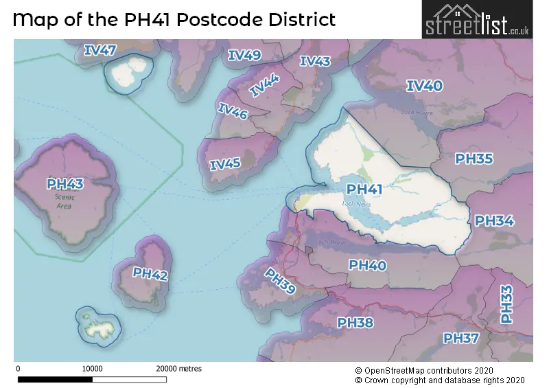 Map of the PH41 and surrounding districts
