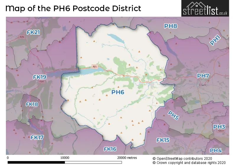 Map of the PH6 and surrounding districts