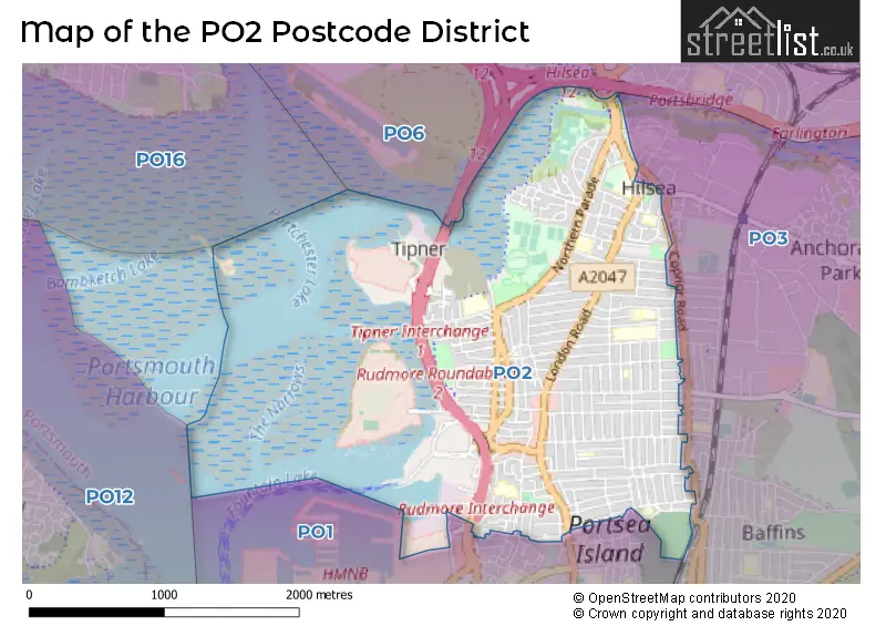Map of the PO2 and surrounding districts
