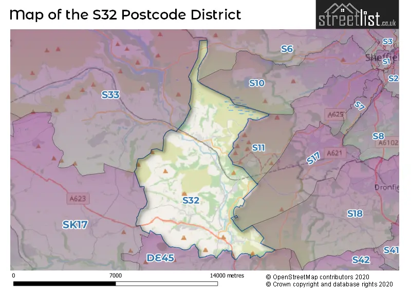Map of the S32 and surrounding districts
