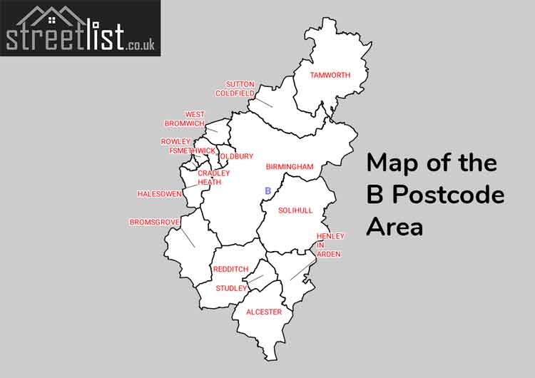 Map of Posttowns in the B