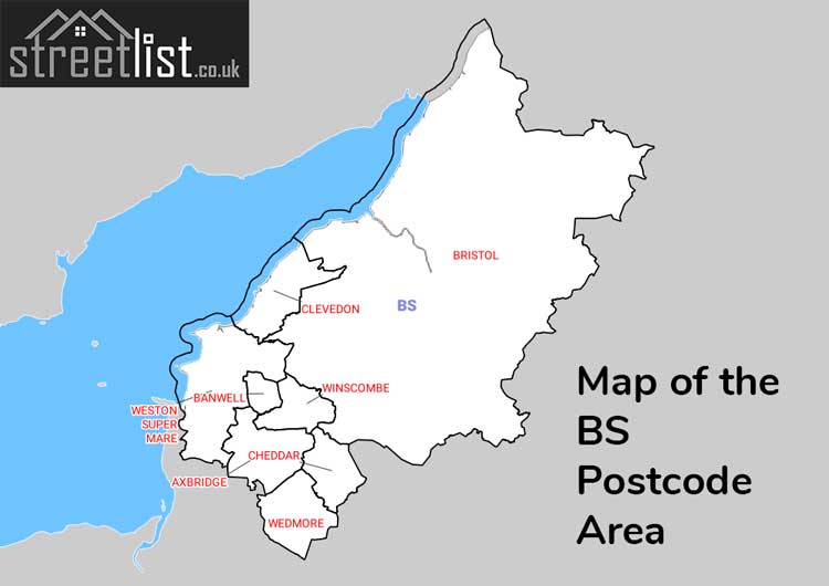 Map of Posttowns in the BS