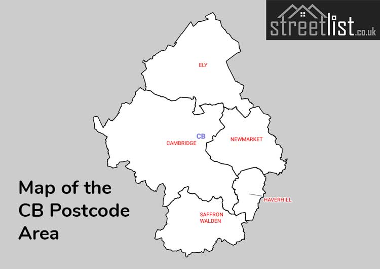 Map of Posttowns in the CB