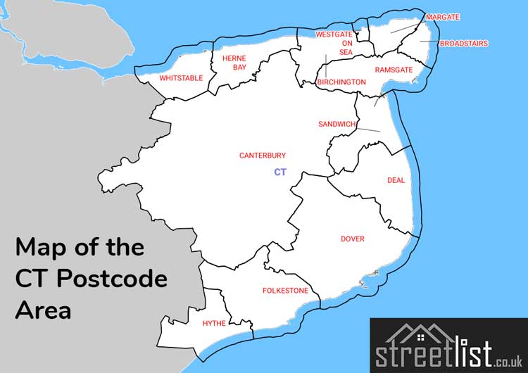 Map of Posttowns in the CT