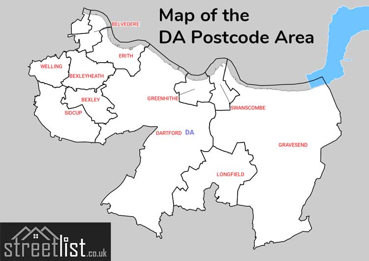 Map of Posttowns in the DA