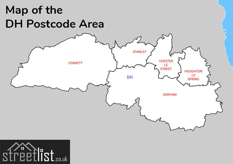 Map of Posttowns in the DH