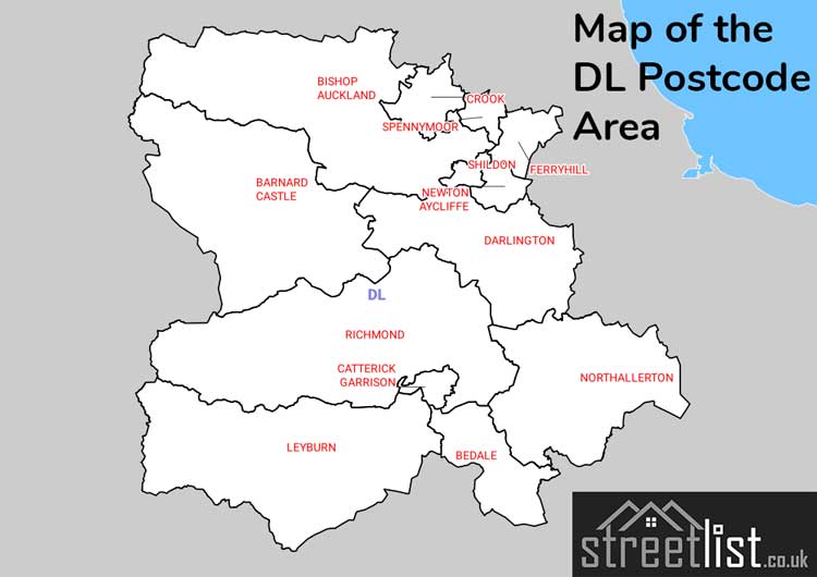 Map of Posttowns in the DL